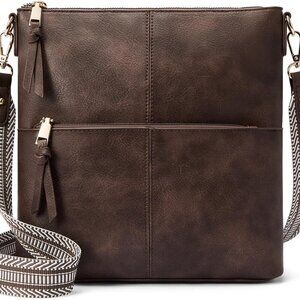 Crossbody Purses for Women Medium Shoulder Bag Vegan Leather Handbags with Guita